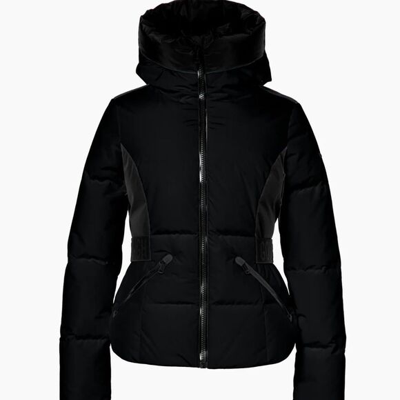 Goldbergh Lou Ski Jacket Black Waterproof Belted Down NWT US 8 (Runs Small) - Picture 5 of 13